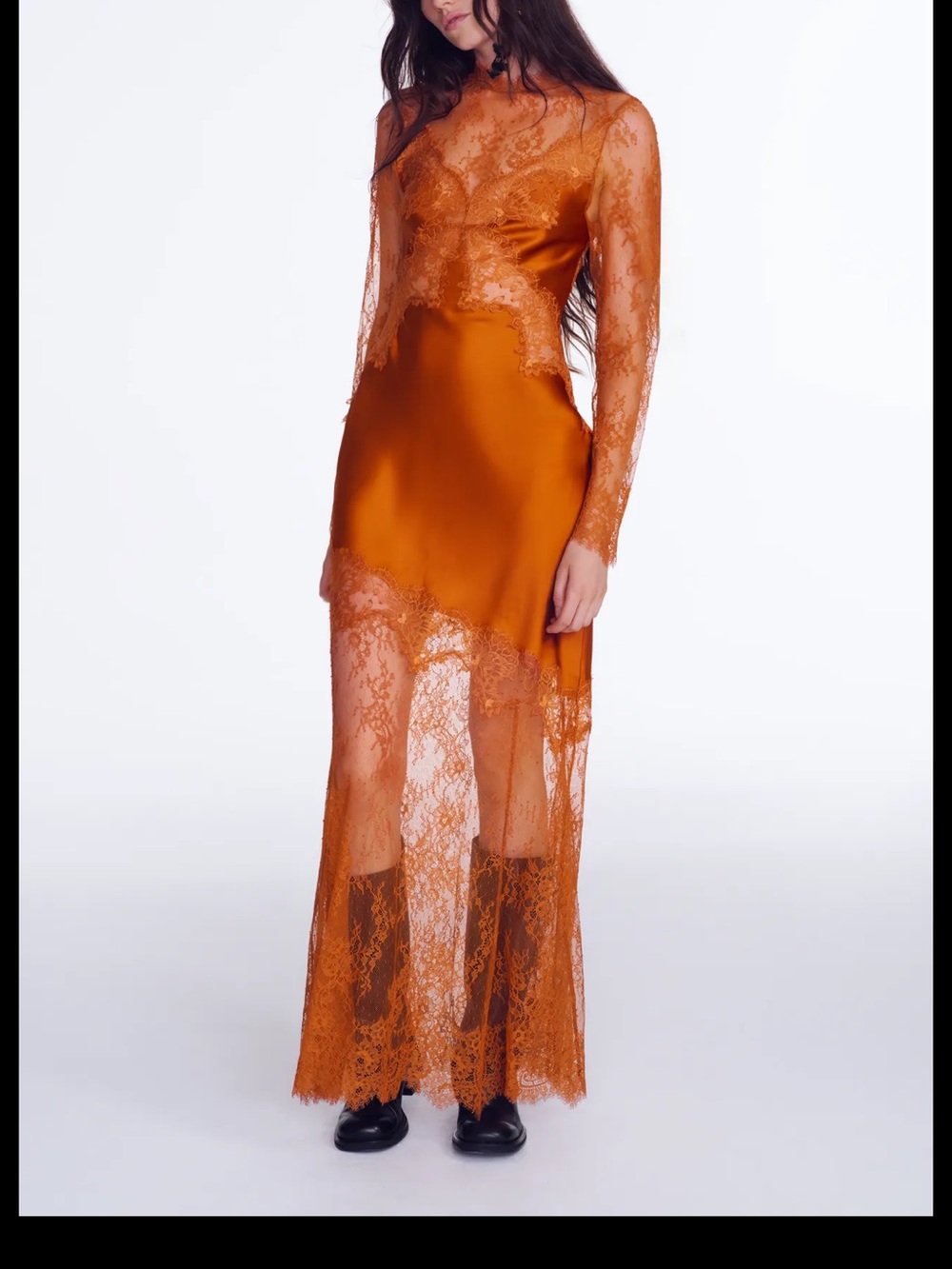 ZARA NWT Lace & Satin Dress